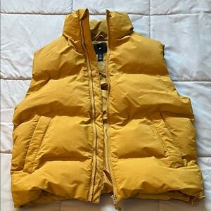 H&M Mustard Yellow Quilted Puffer Vest